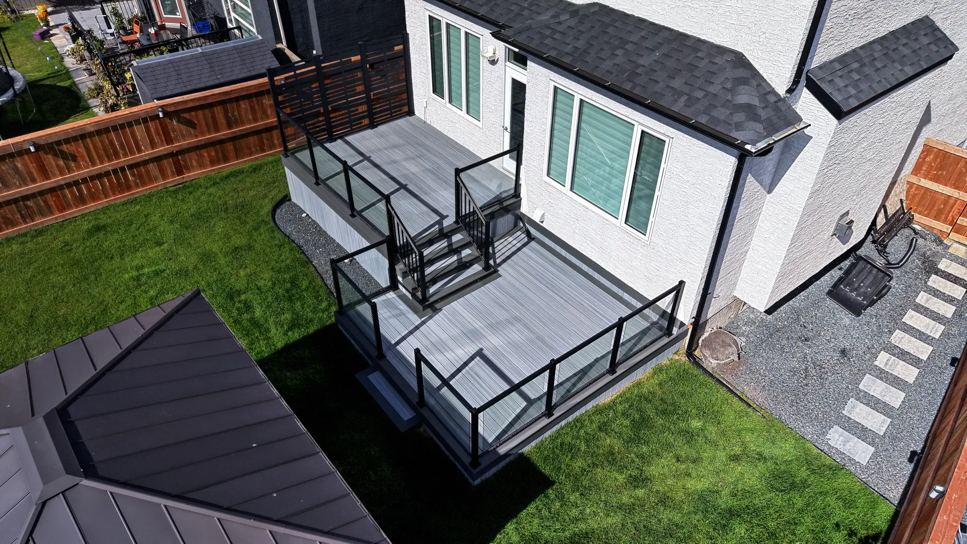 Deck — Right View captured by PrairieView Aerial